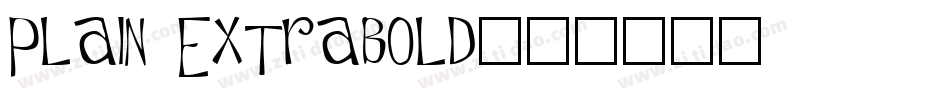 Plain Extrabold字体转换